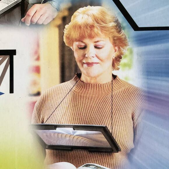 5X Large LED Hands-Free Full Page Magnifying Glass - Picture 5 of 5